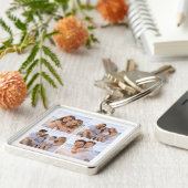 Aangepaste Gepersonaliseerde Familie Foto Sleutelhanger (Zijkant)