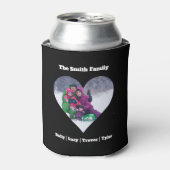 Aangepaste gepersonaliseerde familie hart Sjabloon Blikjeskoeler (Blikje Voorkant)