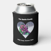 Aangepaste gepersonaliseerde familie hart Sjabloon Blikjeskoeler (Blikje Achterkant)