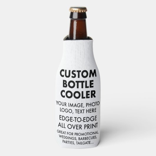 Aangepaste gepersonaliseerde fleskoeler sleeve bla flesjeskoeler (Fles Voorkant)