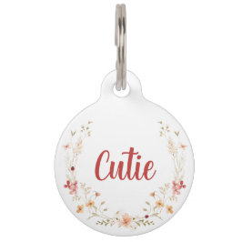 Aangepaste gepersonaliseerde Floral Dog Pet Tag Wi Huisdierpenning