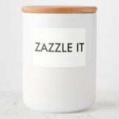 Aangepaste gepersonaliseerde Food Jar Label Blank  Voedselcontainer Etiket (Voorkant)