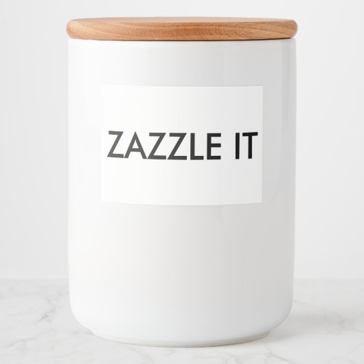 Aangepaste gepersonaliseerde Food Jar Label Blank  Voedselcontainer Etiket (Voorkant)