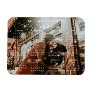 Aangepaste gepersonaliseerde foto 2023 kalender magneet