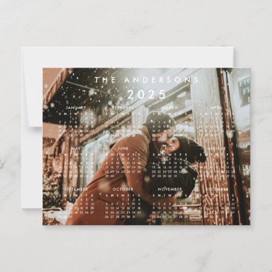 Aangepaste gepersonaliseerde foto 2025 kalender magnetische uitnodiging (Voorkant)
