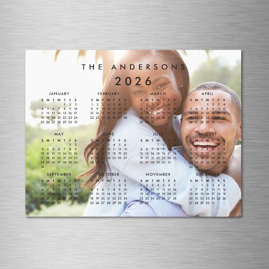 Aangepaste Gepersonaliseerde Foto 2026 Kalender Ma Magnetische Uitnodiging