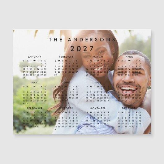 Aangepaste gepersonaliseerde foto 2027 kalender (Voorkant)