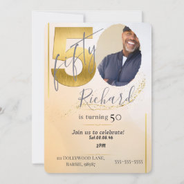 aangepaste gepersonaliseerde foto 50ste save the date