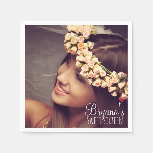 Aangepaste gepersonaliseerde foto afbeelding Sweet Servet (Voorkant)