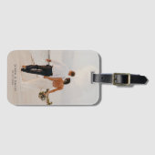 Aangepaste gepersonaliseerde foto bagagelabel (Voorkant (horizontaal))