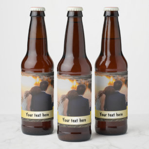 Aangepaste gepersonaliseerde foto bier etiket