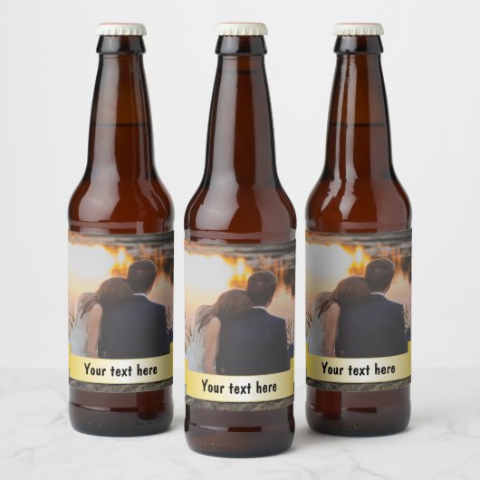 Aangepaste gepersonaliseerde foto bier etiket (Flessen)