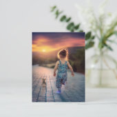 Aangepaste gepersonaliseerde foto briefkaart (Staand voorkant)