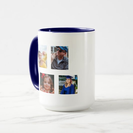 Aangepaste gepersonaliseerde foto collage koffie M Mok (Voorkant links)