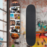 Aangepaste gepersonaliseerde foto collage skateboa persoonlijk skateboard<br><div class="desc">Coole onregelmatige aangepaste fotocollage op skateboard. Upload je favoriete 10 Foto's en creëer een uniek bord in enkele minuten.</div>