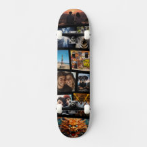 Aangepaste gepersonaliseerde foto collage skateboa