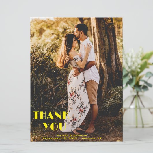 Aangepaste gepersonaliseerde foto Dank u kaarten D (Staand voorkant)