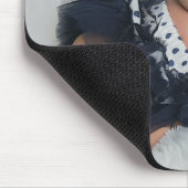 Aangepaste gepersonaliseerde foto- en babynaamsjab muismat (Hoek)