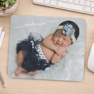 Aangepaste gepersonaliseerde foto- en babynamen sj muismat
