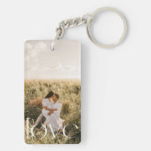 Aangepaste gepersonaliseerde foto en tekst   sleutelhanger (achterkant)