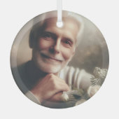 Aangepaste gepersonaliseerde foto glas ornament (Voorkant)