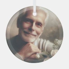 Aangepaste gepersonaliseerde foto glas ornament