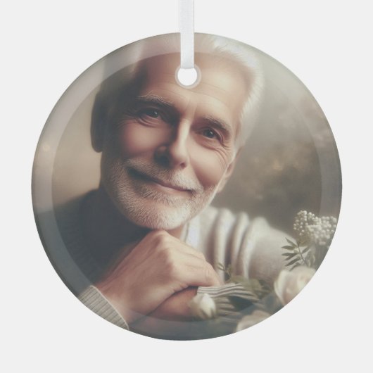 Aangepaste gepersonaliseerde foto glas ornament (Voorkant)
