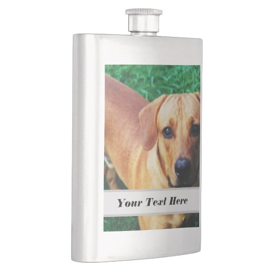 Aangepaste gepersonaliseerde foto hip fles flacon (Rechts)