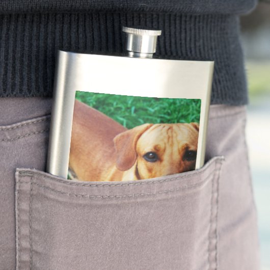 Aangepaste gepersonaliseerde foto hip fles flacon (Voorbeeld)