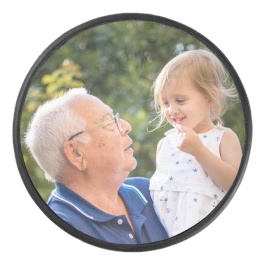 Aangepaste gepersonaliseerde foto  hockey puck (Voorkant)