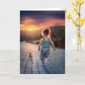 Aangepaste gepersonaliseerde foto  kaart (Gele Bloem)
