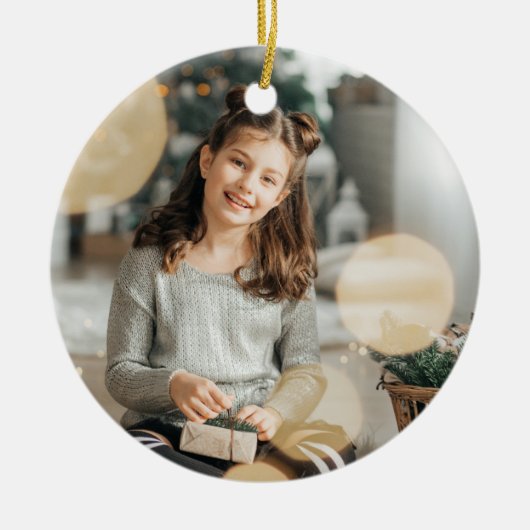 Aangepaste gepersonaliseerde foto Kerst Ornament (Voorkant)