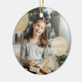 Aangepaste gepersonaliseerde foto Kerst Ornament (Links)