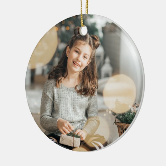 Aangepaste gepersonaliseerde foto Kerst Ornament (Links)