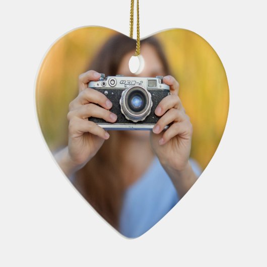 Aangepaste Gepersonaliseerde Foto Kerst Ornament H (Rechts)