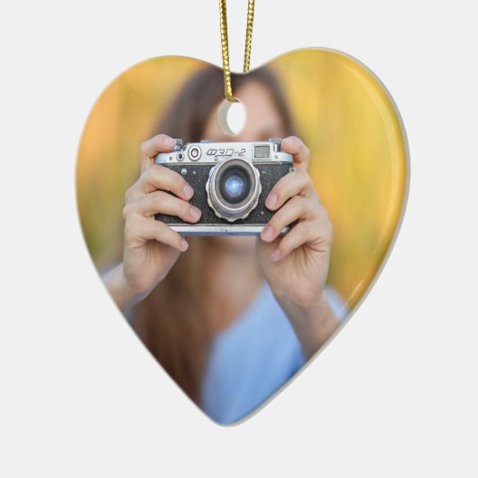 Aangepaste Gepersonaliseerde Foto Kerst Ornament H (Links)