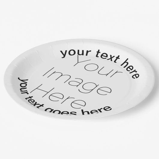 aangepaste gepersonaliseerde foto papieren bordje (Gekanteld)