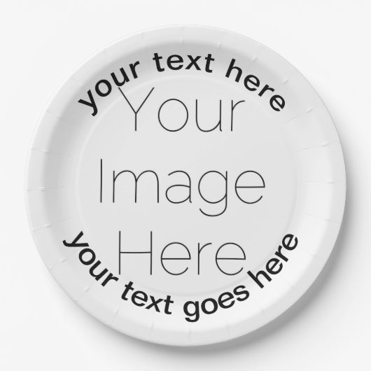 aangepaste gepersonaliseerde foto papieren bordje (Voorkant)