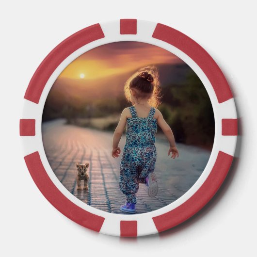 Aangepaste gepersonaliseerde foto poker chips (Voorkant)