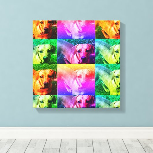 Aangepaste gepersonaliseerde foto Pop Art Canvas (Insitu (Houten vloer))