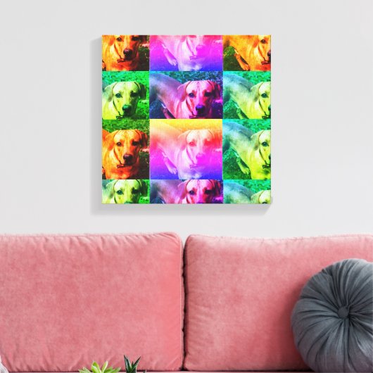 Aangepaste gepersonaliseerde foto Pop Art Canvas (Insitu (Woonkamer))