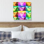 Aangepaste gepersonaliseerde foto Pop Art Canvas Afdruk (Insitu (Slaapkamer))