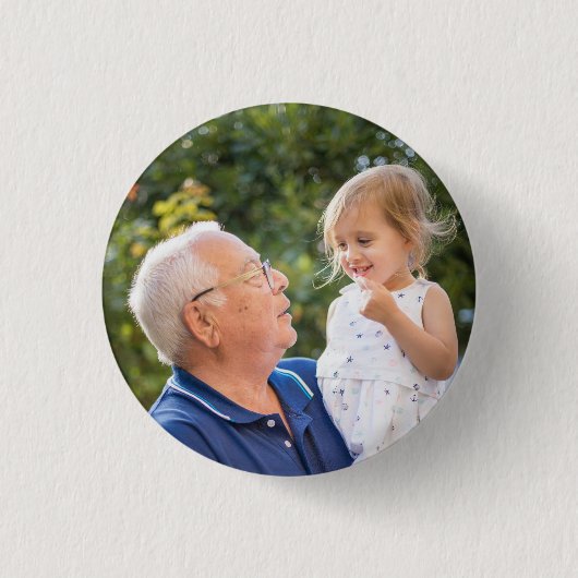 Aangepaste gepersonaliseerde foto ronde button 3,2 cm (Voorkant)