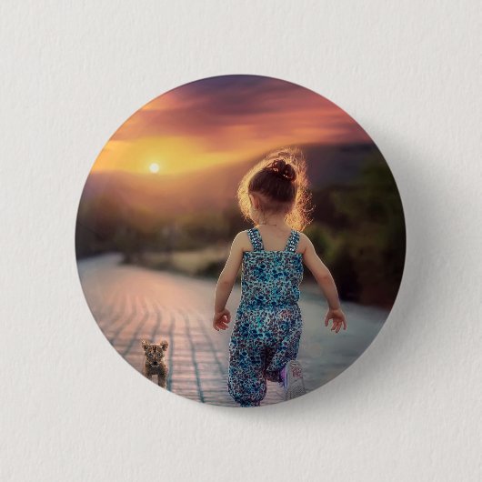 Aangepaste gepersonaliseerde foto ronde button 5,7 cm (Voorkant)