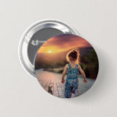 Aangepaste gepersonaliseerde foto ronde button 5,7 cm (Voorkant /achterkant)