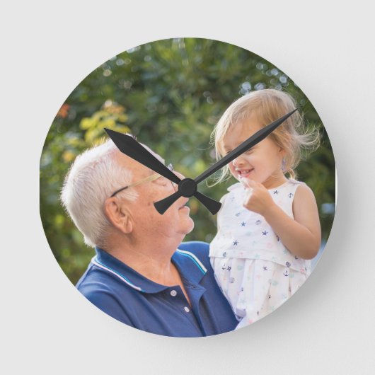 Aangepaste gepersonaliseerde foto  ronde klok (Voorkant)