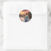 Aangepaste gepersonaliseerde foto ronde sticker (Tas)