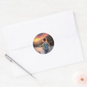 Aangepaste gepersonaliseerde foto ronde sticker (Envelop)