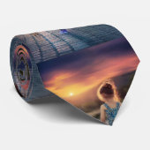 Aangepaste gepersonaliseerde foto  stropdas (Opgerold)
