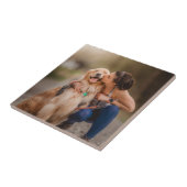 Aangepaste gepersonaliseerde foto tegeltje (Zijkant)